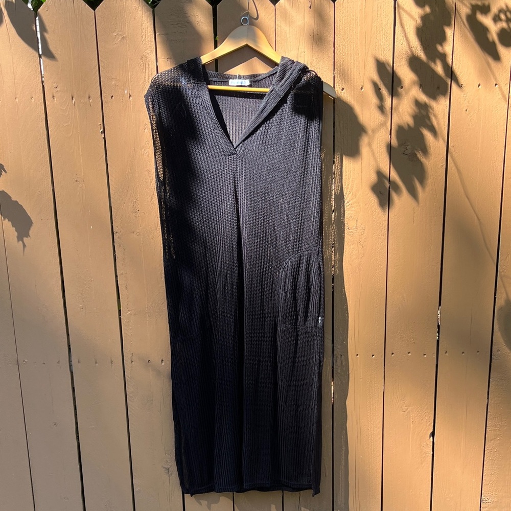 Black Sleeveless Swim cover up